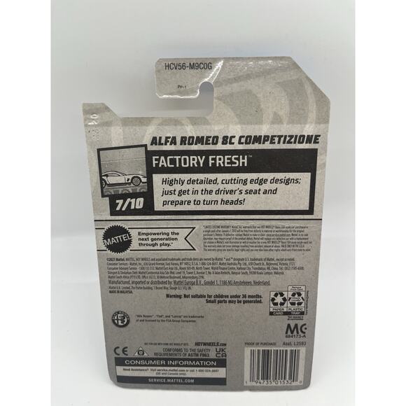 Hot Wheels Alfa Romeo 8 C Competizione Red Factory Fresh Sealed - Picture 3 of 4